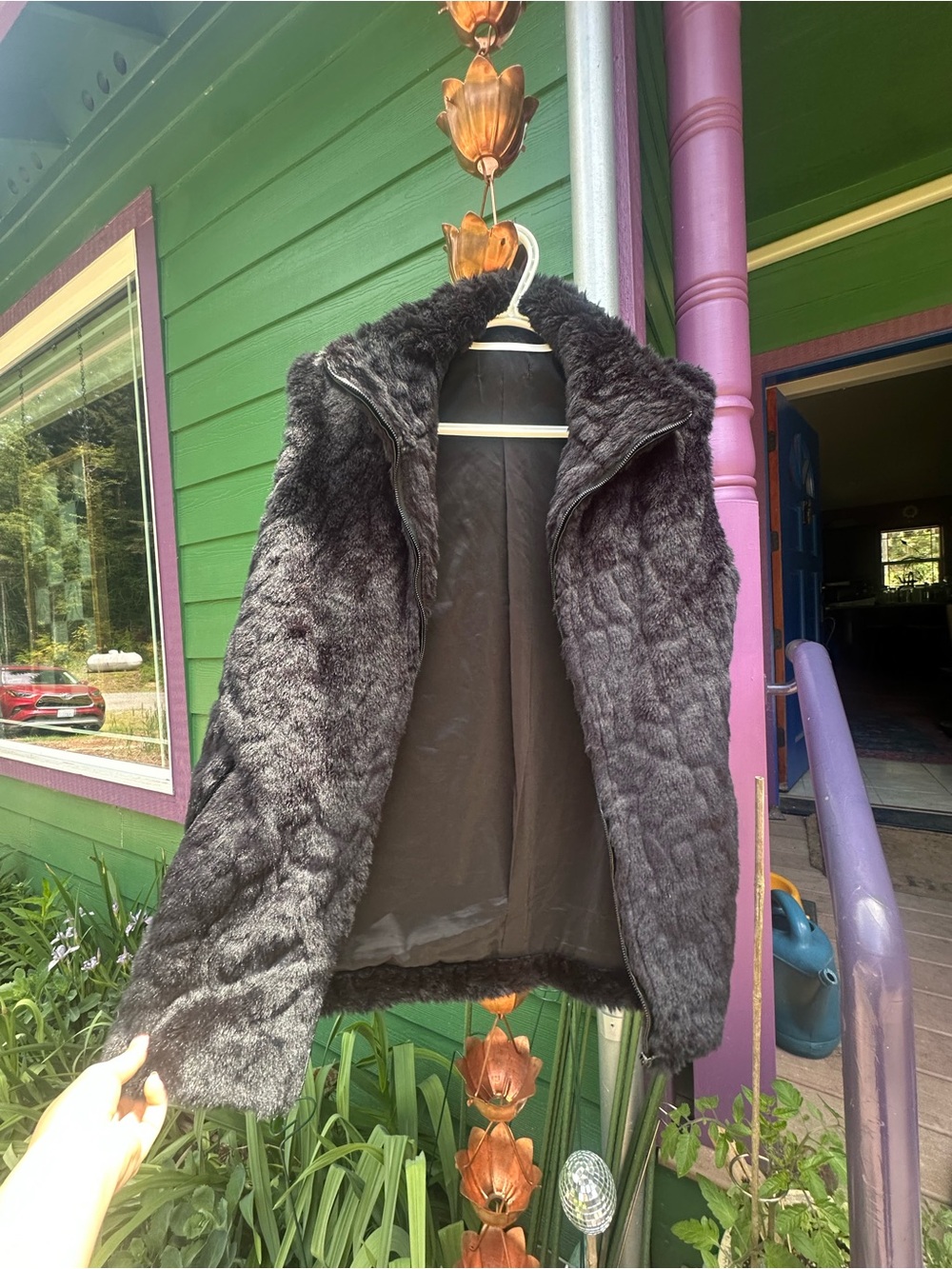 Black Faux Fur Women's Jacket
